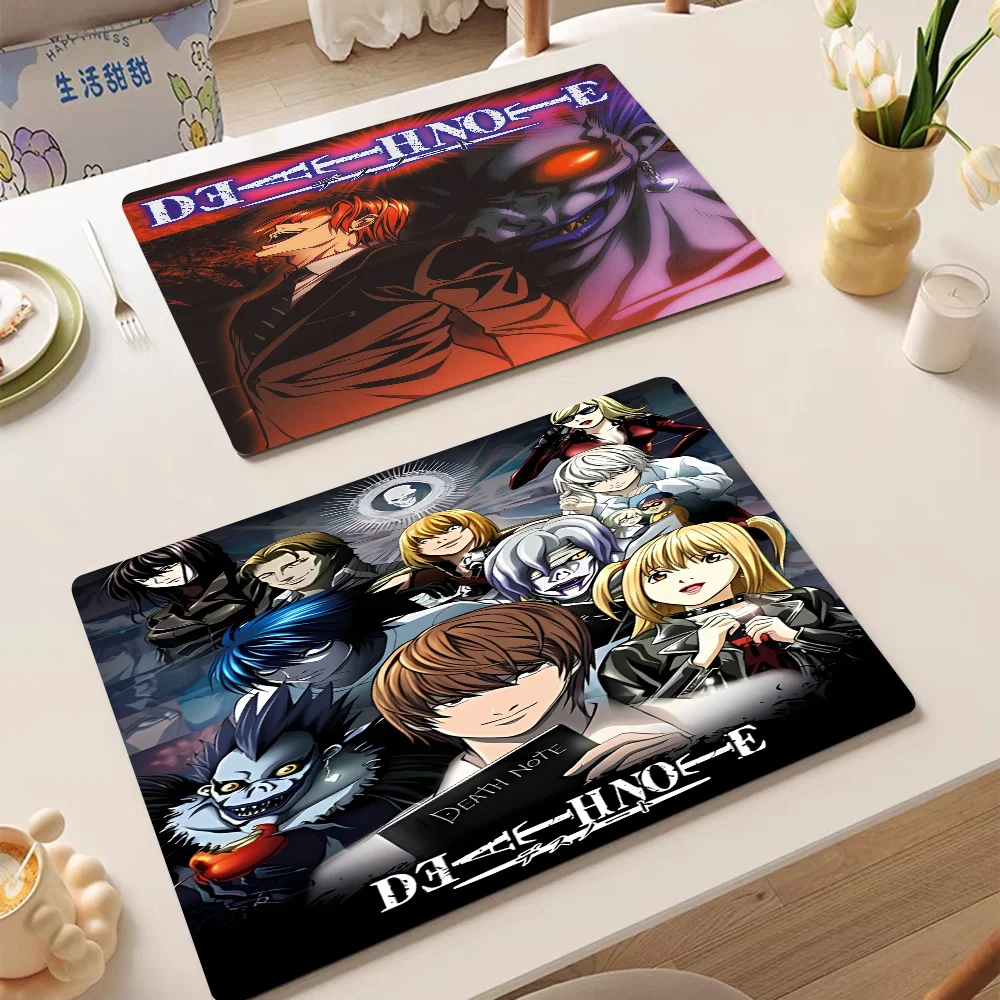 

Anime Death Note New Super Absorbent Coffee Dish Kitchen Absorbent Draining Mat Drying Mat Quick Dry Bathroom Placemat