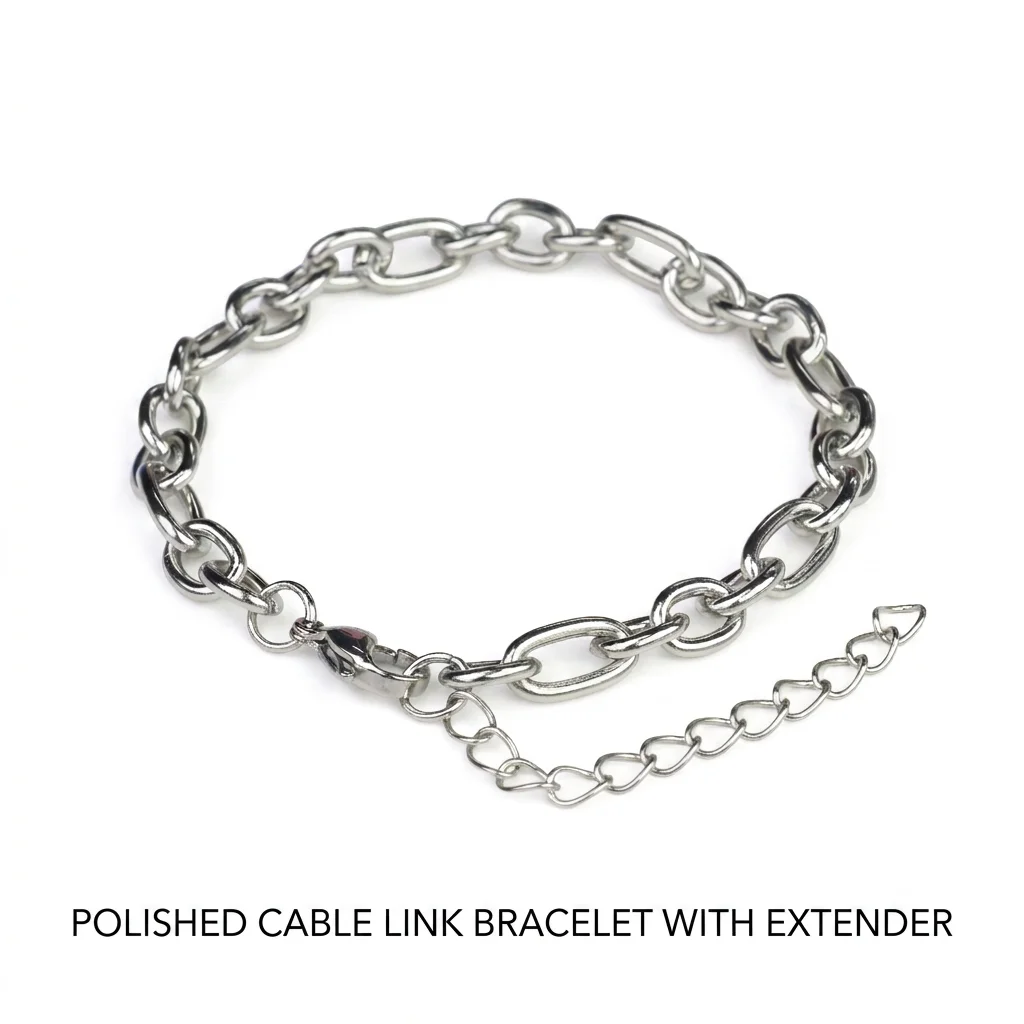 Chunky 3:1 Paperclip Women Braceletes Stainless Steel Bracelet Hypoallergenic Non Fading Wrist Jewelry Gift for Party Wholesale