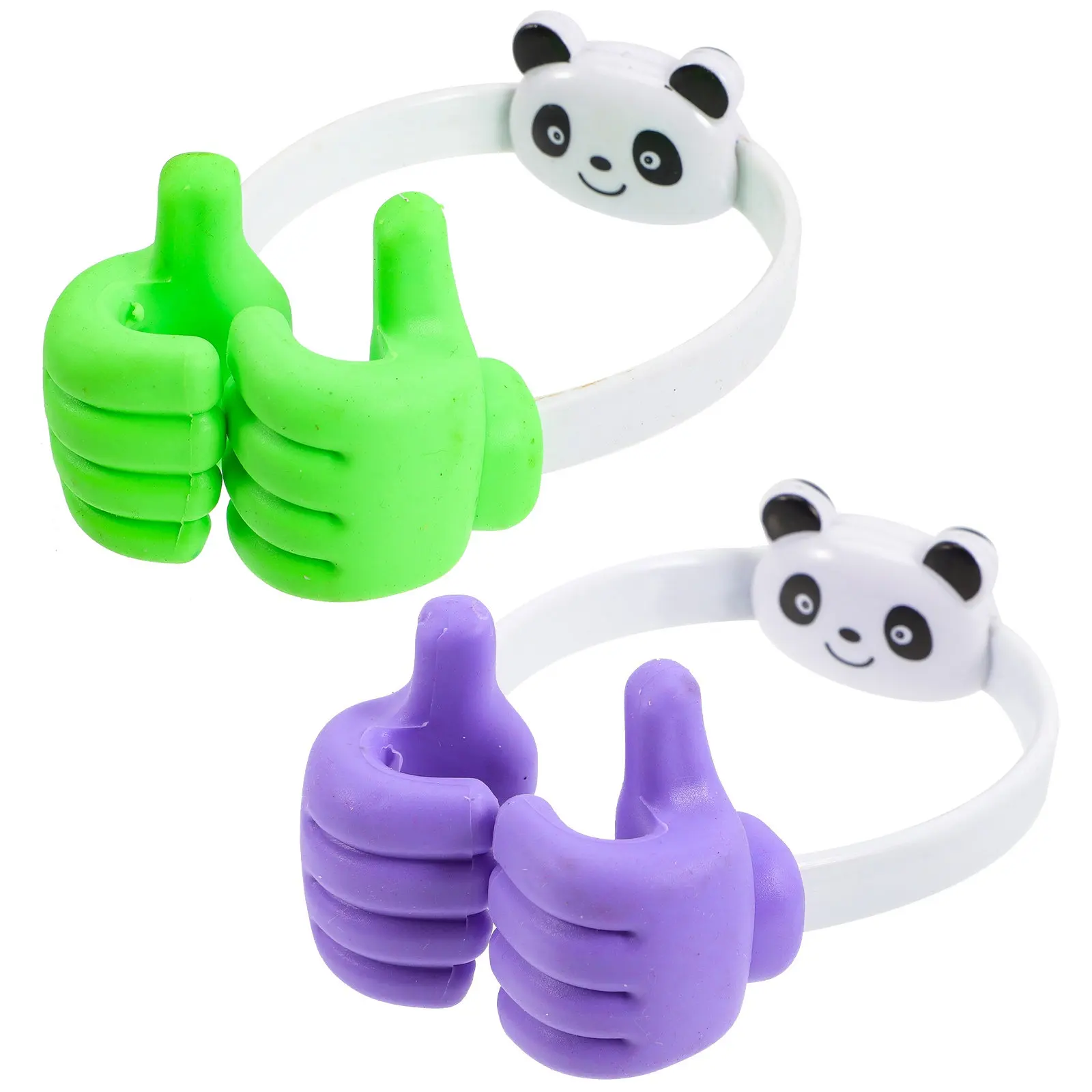 2Pcs Cartoon Thumbs Up Desktop Phone Holders Creative Lazy Phone Stands Stable Cellphone Brackets for Table Bed Car