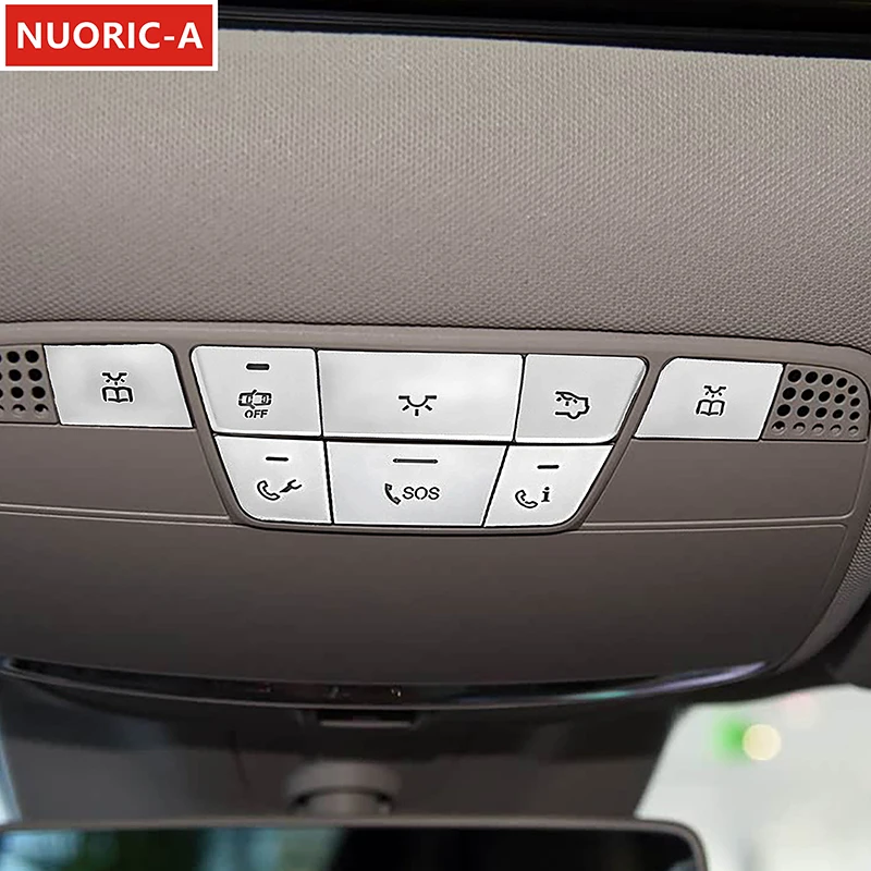 

Car Roof Reading Lamp Buttons Stickers For Mercedes Benz C E S Class GLC W205 W213 W222 X253 Styling Interior Accessories