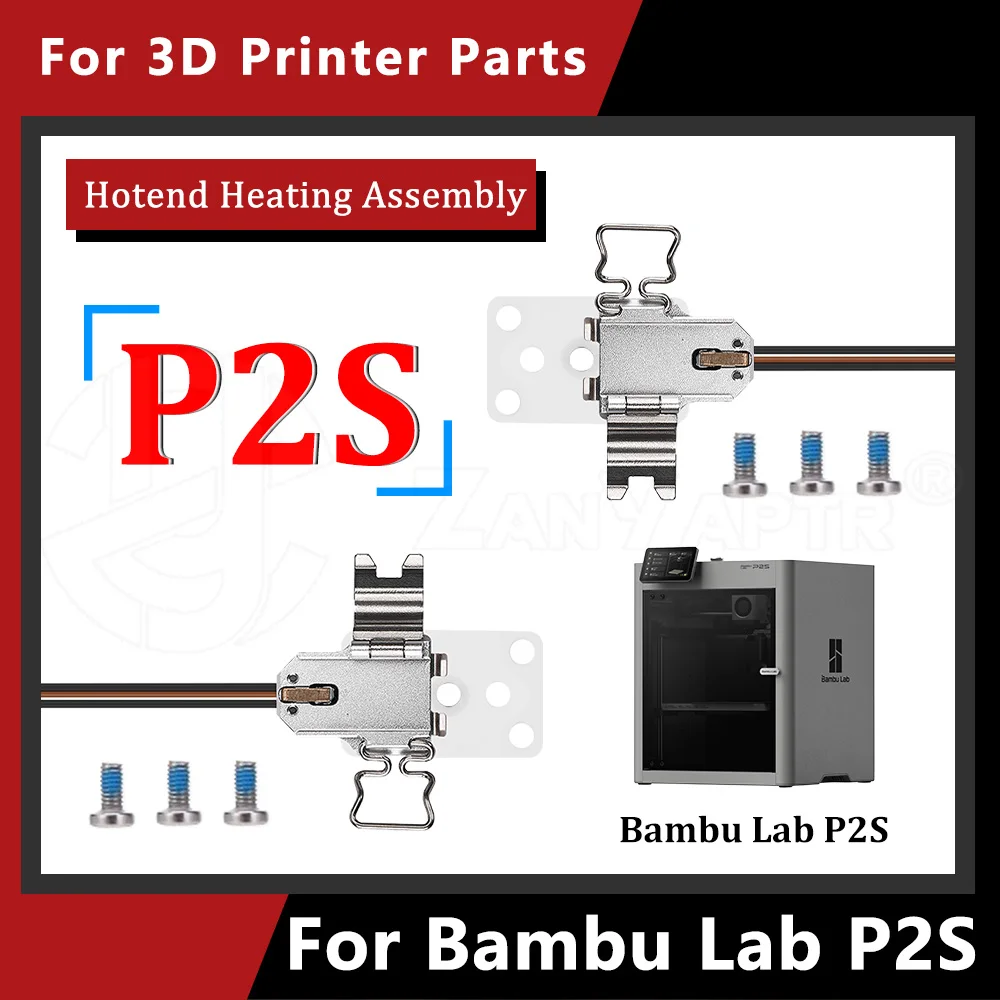 

For Bambu Lab P2S Hotend Heating Assembly Kit High temperature resistance Heating Component Original Replacement parts