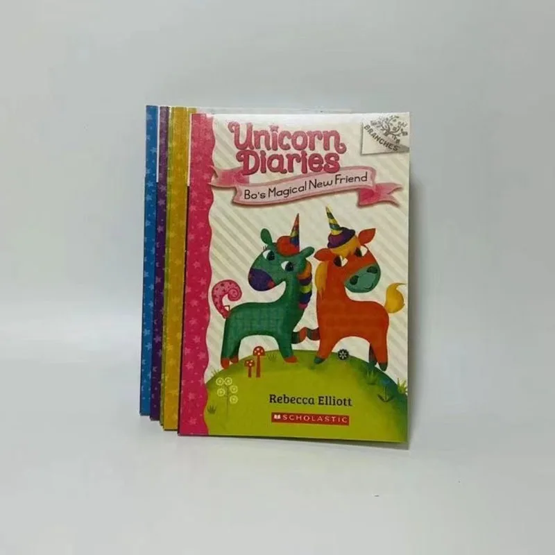 5 libri/set di diari di unicorno libro del capitolo del ponte per bambini libro inglese per bambini lettura della buonanotte per bambini