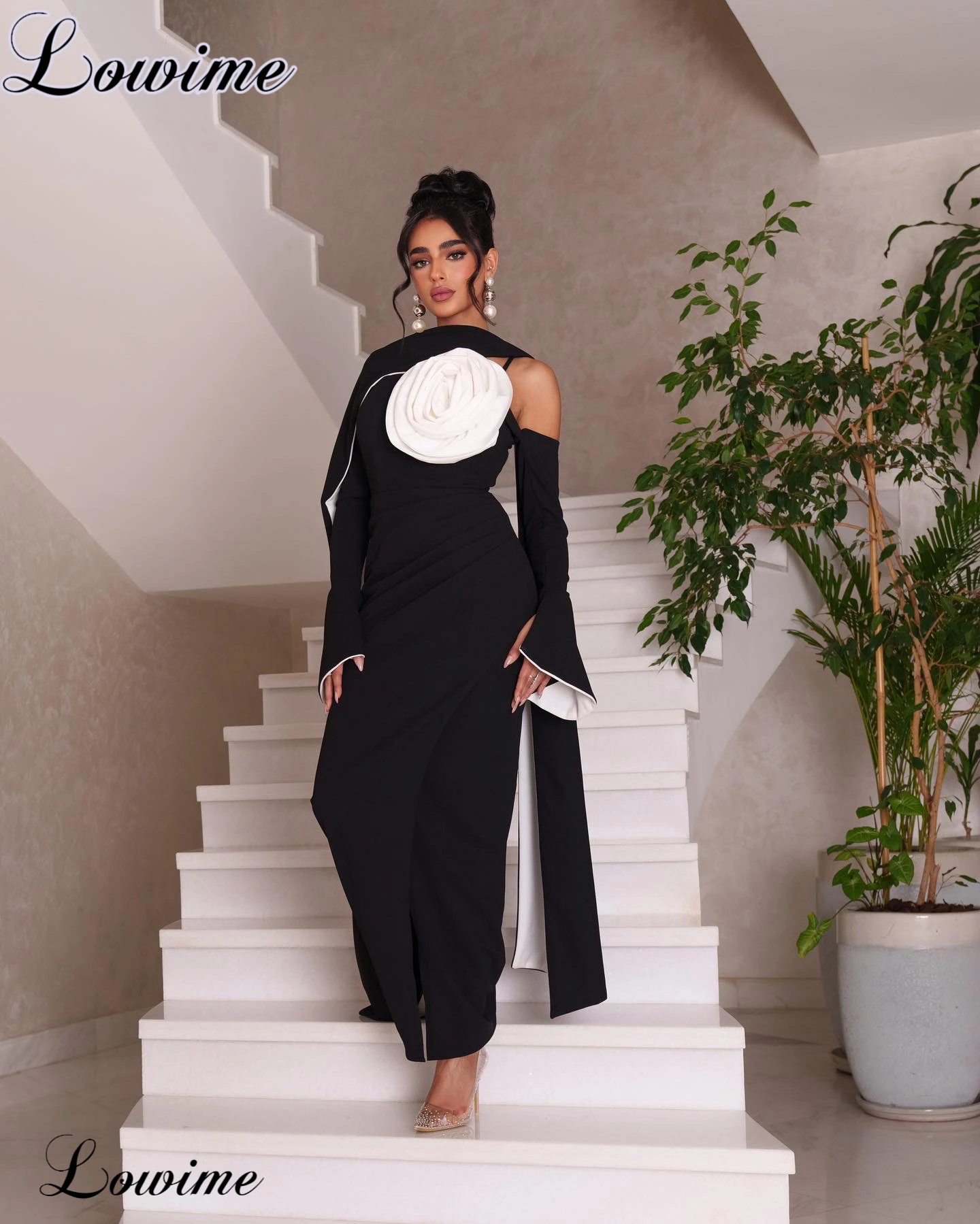 Haute Coutures Moderne Avondjurken Met Een Cape Enkellange Verjaardagsjurken Zeemeermin Fashion Week Jurken Feest Abendkleide