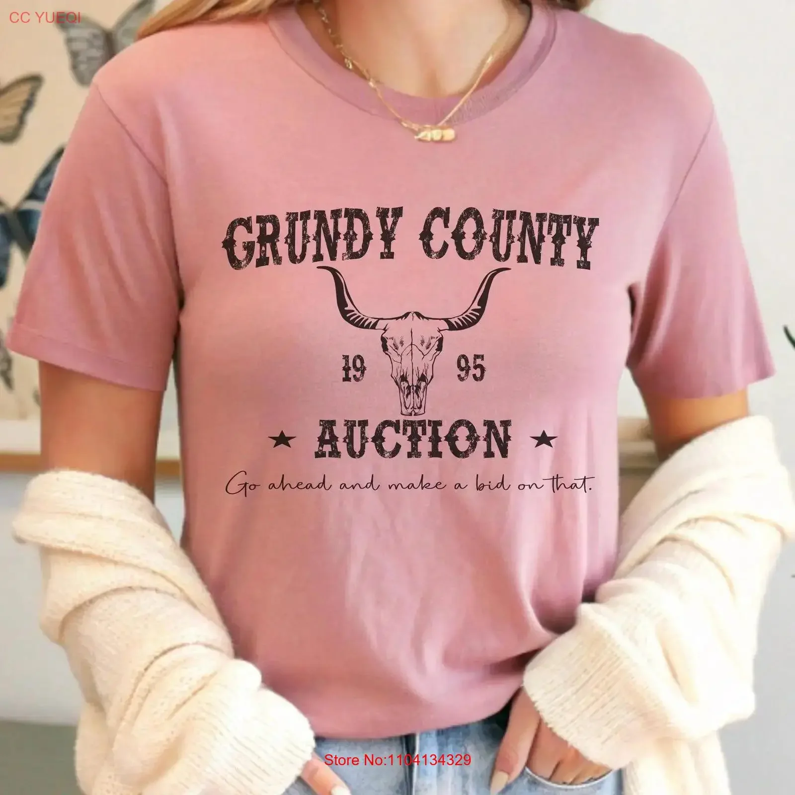 Grundy County Auction T Shirt Country Music Go ahead make a bid on thaT concerT western vintage Washed streetwear Slightly