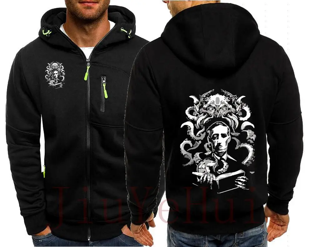 Cthulu And Lovecraft Miskatonic University Hooded Sweatshirt Men Call Of Cthulhu Necronomicon Zipper Sweatshirts Hoodies