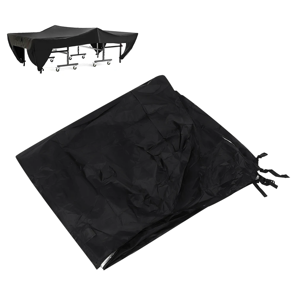 Outdoor Courtyard Patio Waterproof Dust Proof Table Tennis Table Cover Black 280x153x73cm