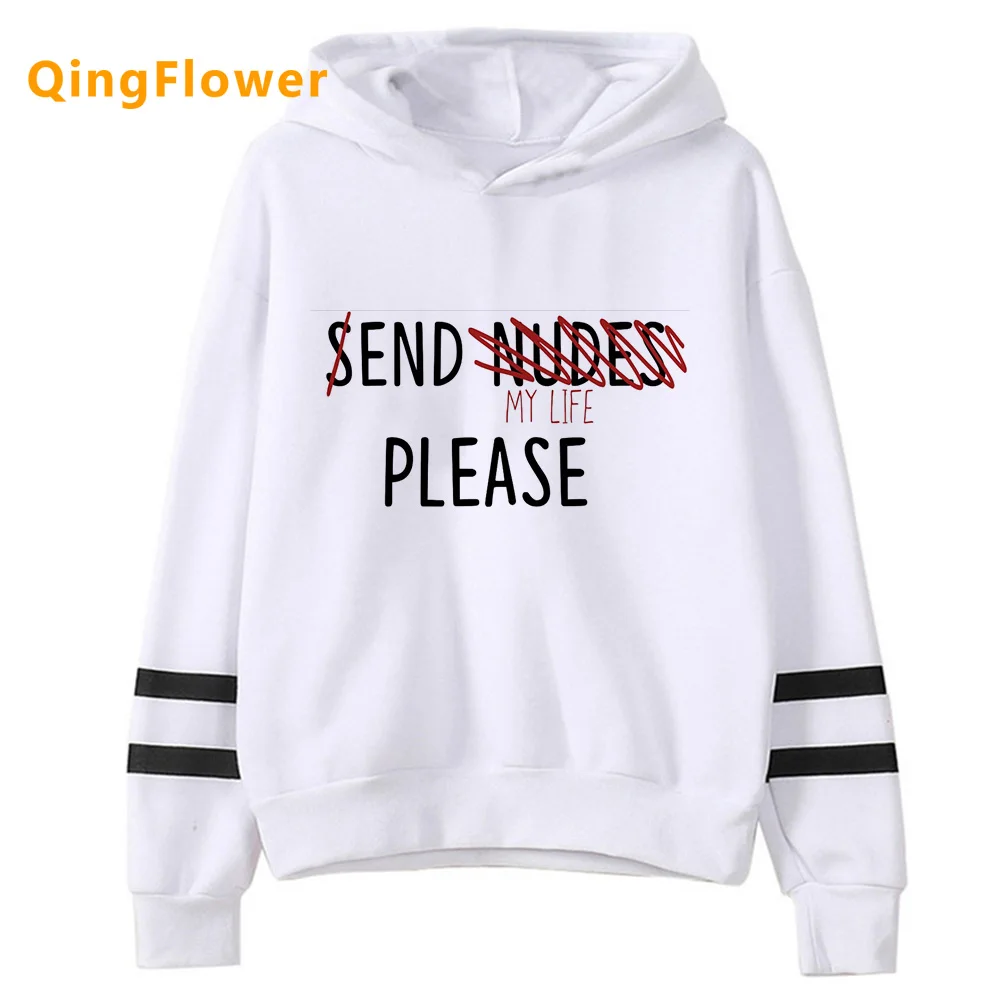 

Send Nudes Shirt hoodies women Korean style gothic clothes hoddies female long sleeve top sweater