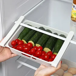 Fridges Egg Organizer Kitchen Refrigerator Drawer Organizers Pull Out Fridge Shelf Holder Storage Box for Vegetables Fruit Food