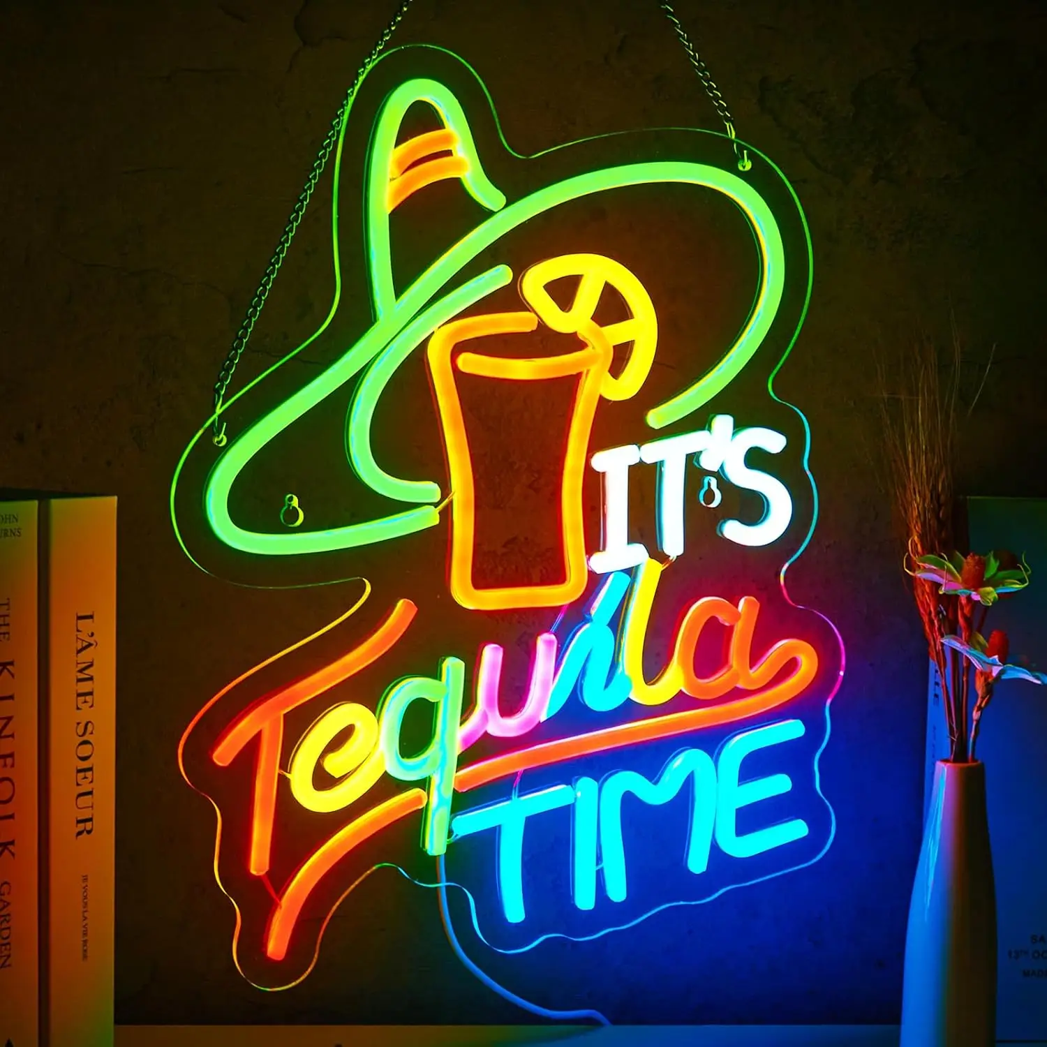 Es Tequila Time, letrero de neón, luces de neón para cerveza, Bar, Pub, tienda, hombre, cueva, decoración de fiesta en la playa, estética, dibujo, regalos de celebración