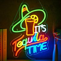 It's Tequila Time Neon Sign Neon Lights for Beer Bar Pub Shop Man Cave Beach Party Decor Aesthetics Draw Celebratory Gifts