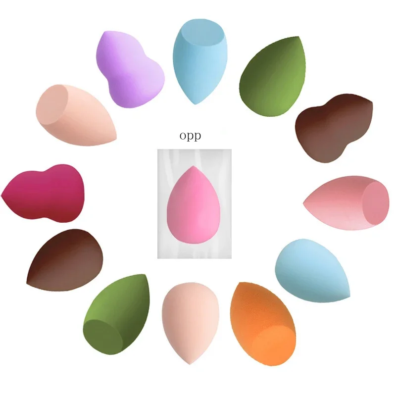 50Pcs Cosmetic Puff Powder Smooth Women's Makeup Foundation Sponge puff Make Up Tools & Accessories Water Drop Blending Shape