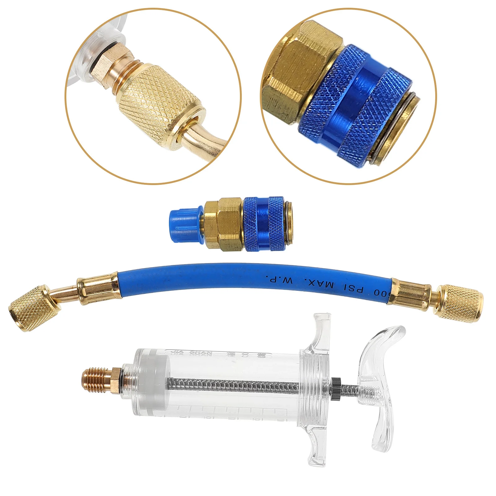 

1Set Ac Oil Injector Manual Dye Injector Refrigerant Tool Precise Refill Car Engine Maintenance Kit Refrigerant Tool