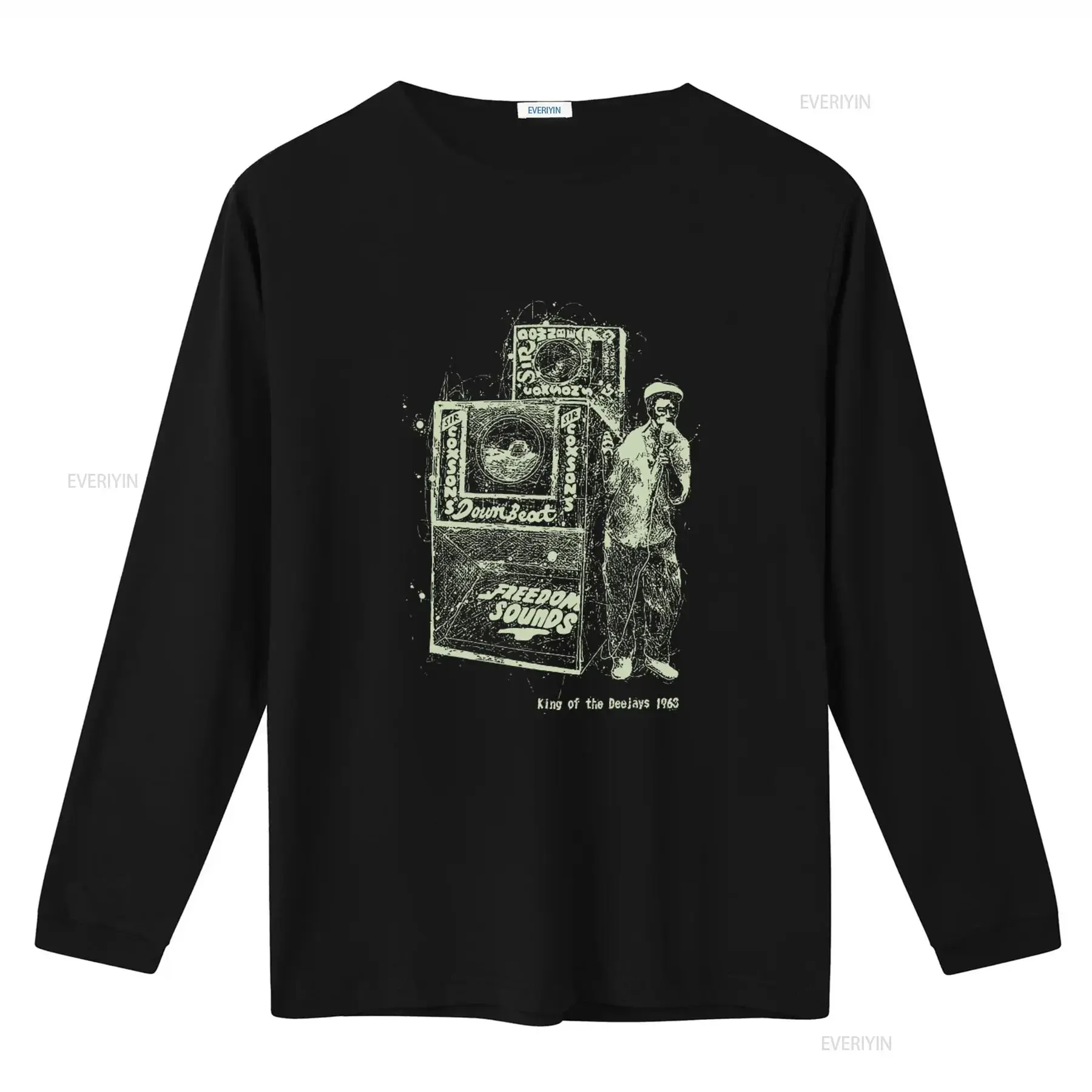 1963 King Stitt Of The Deejays Reggae T Shirt Sound System Rasta Dub Music Print vintage Washed Comfortable Unisex fashion