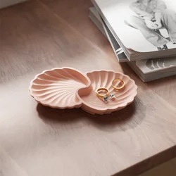 Nicole Seashell Tray Silicone Mold Concrete DIY Jewelry Candle Holder Mold for Gypsum and Cement Home Decor