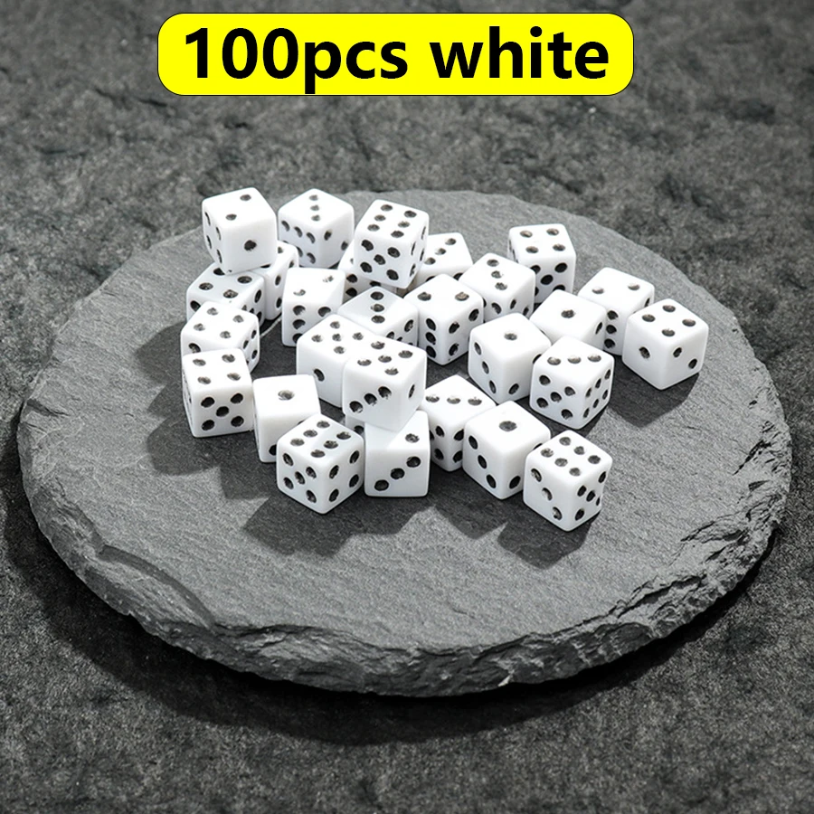 100pcs 8mm Mini Assorted Color Dice