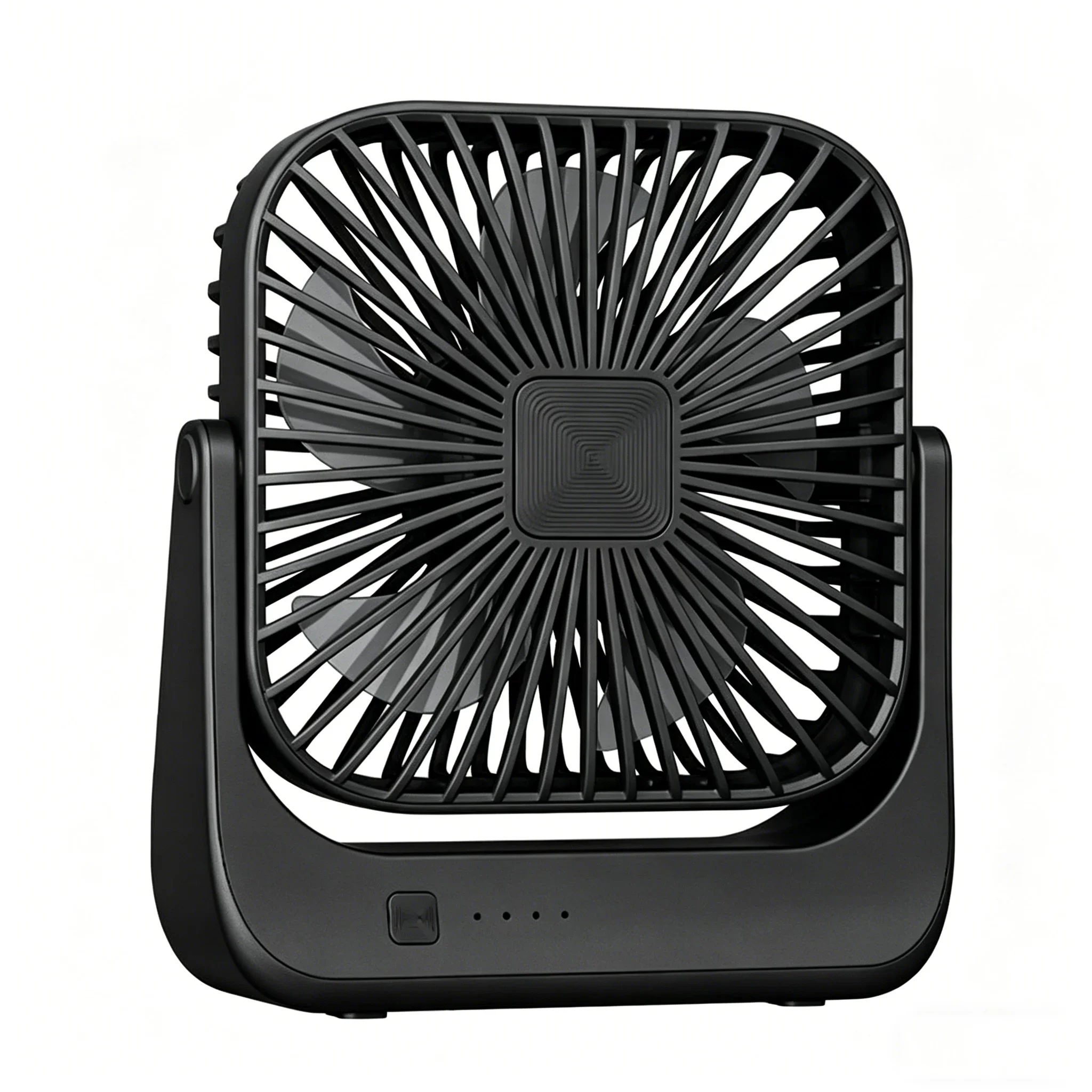 Tragbarer USB-Akku-Tischventilator 180 °   Einstellbarer 4-Gang Leiser Mini-Lüfter für Zuhause Büro Schlafzimmer Outdoor Reisen