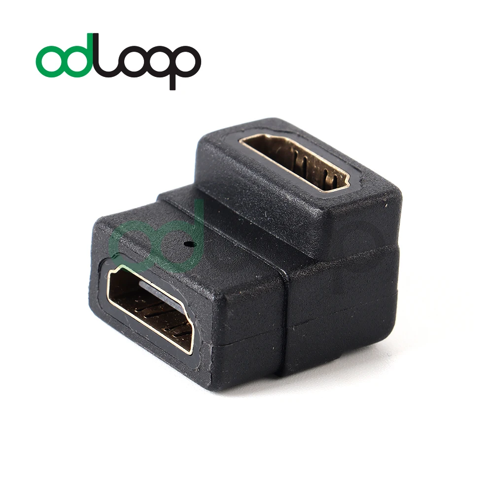 ODLOOP HDMI Converter 90 Degree and 270 Degree Right Angle Male to Female Adapter Coupler Adaptor 3D&4K Supported