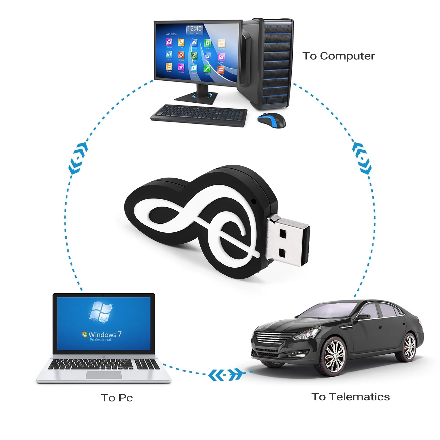 ABGN USB 2.0 Stick Милый мультяшный блок памяти Музыкальные заметки Символ USB 2.0 Память Внешний USB-накопитель Память 16 ГБ