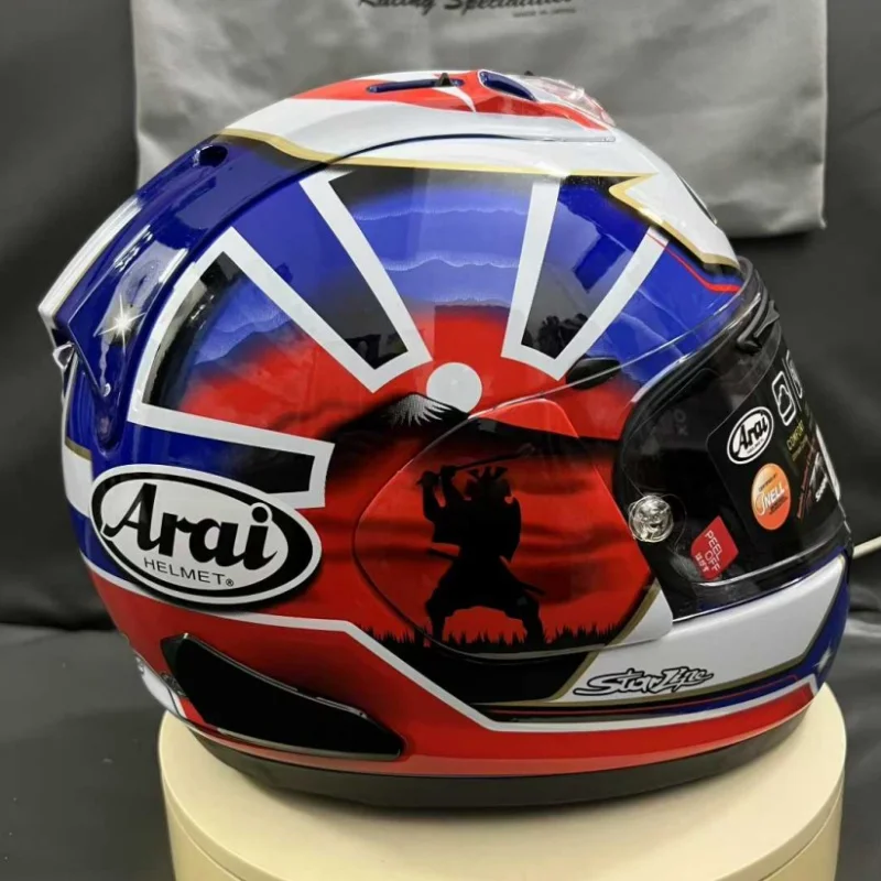 RX-7X RX7X Integralhelm für Motorräder, für Straßenmotorräder und Rennkarts, Schutzhelm Pedrosa Spirit Blue, Capacete