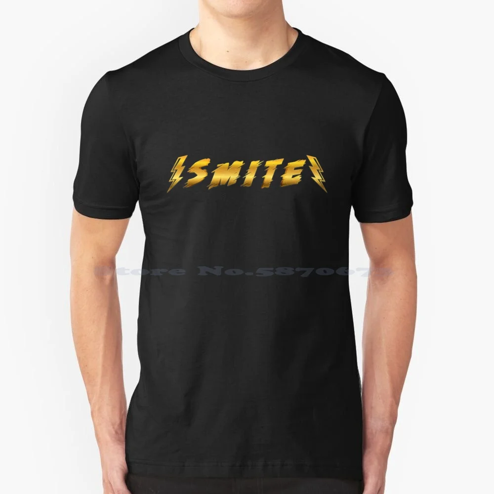 Smite Game Logo Classic Design T Shirt 100% Cotton Tee Smitefire Smite Game Divine Smite Smite New God Dnd Smite Smite