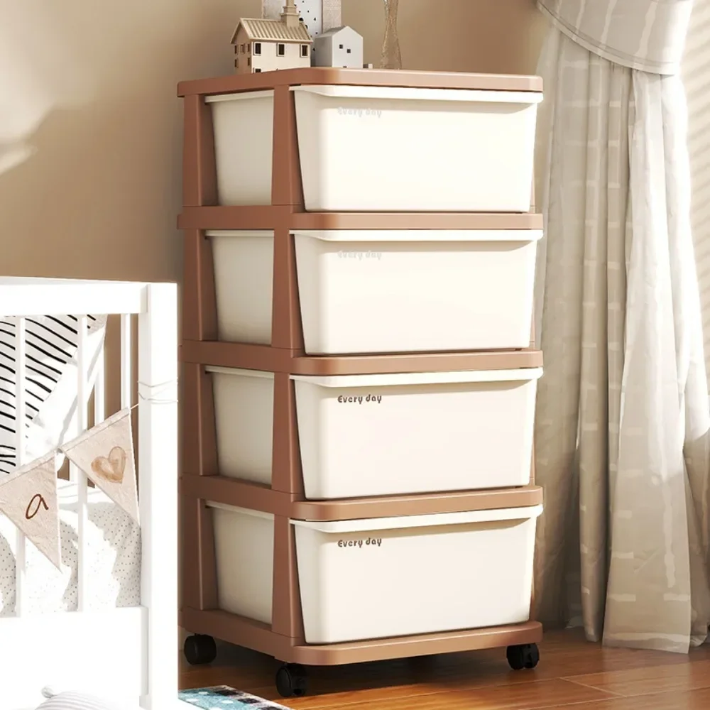 Foldable Storage Cabinet Multi Story Storage Drawer Style Storage Box Simple Modern No Need To Assemble Plastic Mobile Boxes