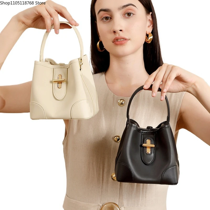 

Genuine Leather Woman Bag Shoulder Handbags Ladies Crossbody Bags Luxury Designer Minimalism Bucket Bag