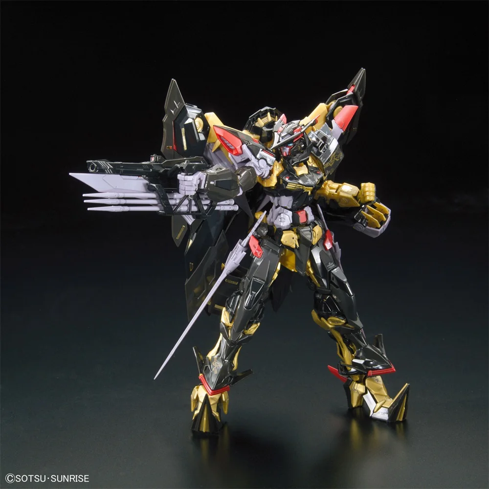 BANDAI Gundam 1/144 RG Gundam Astray Gold Frame Amatsu Mina Standard Model Kit Assembly Unicorn Action Figures Model Original