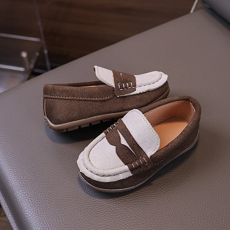 Kinder Loafers Lente Herfst Nieuwe Meisjes Platte Schoenen Zachte Zolen Causale Eenvoudige Mode Kids Causale Jongens Leren Schoenen Veelzijdig