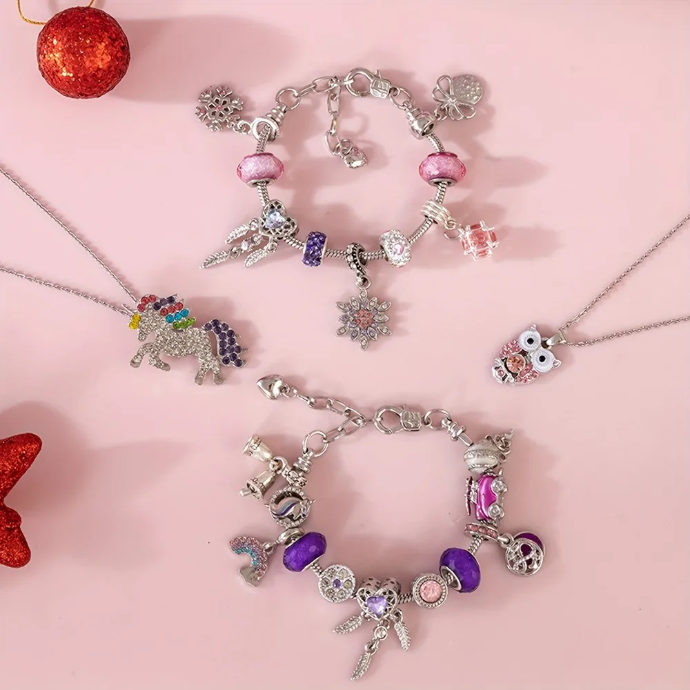 

Christmas Bracelet 24 Countdown Calendar Advent Blind Box DIY Christmas Charms Bracelet Set Creative Ornaments Christmas Gifts