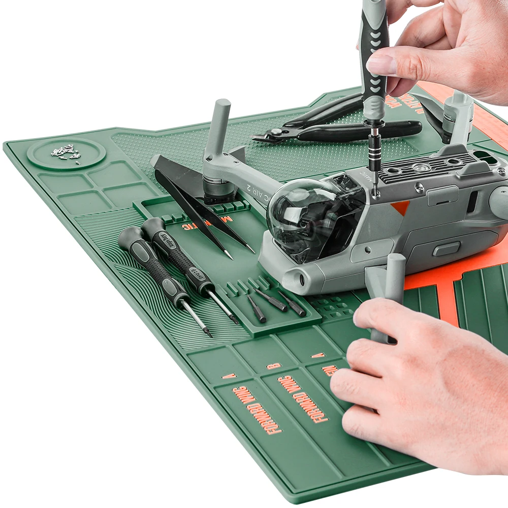 Drone Professional Maintenance Work Pad with Magnetic Insulation Heat-resistant Workbench Anti-scalding Mat for Soldering