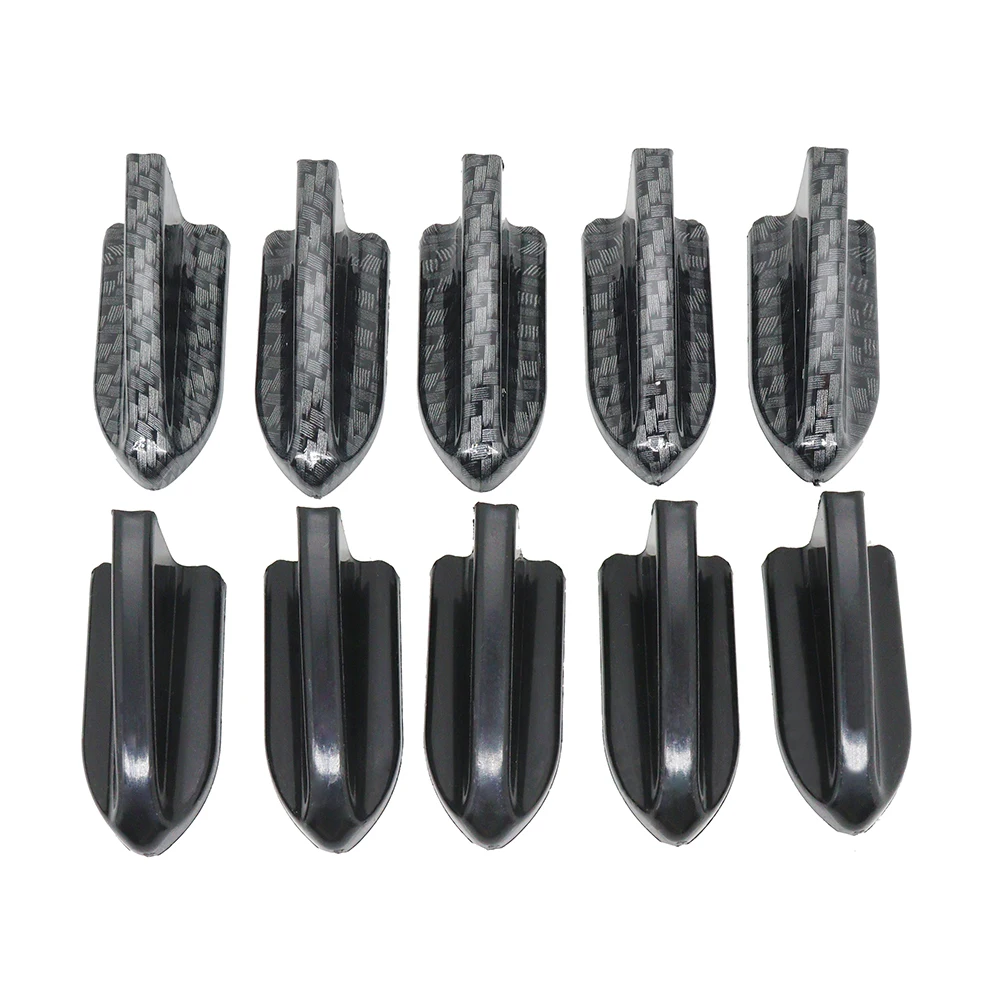 Universal 10pcs/lot Car ABS Black/Carbon Fiber Roof Shark Fin Spoiler Wing Vortex Generator