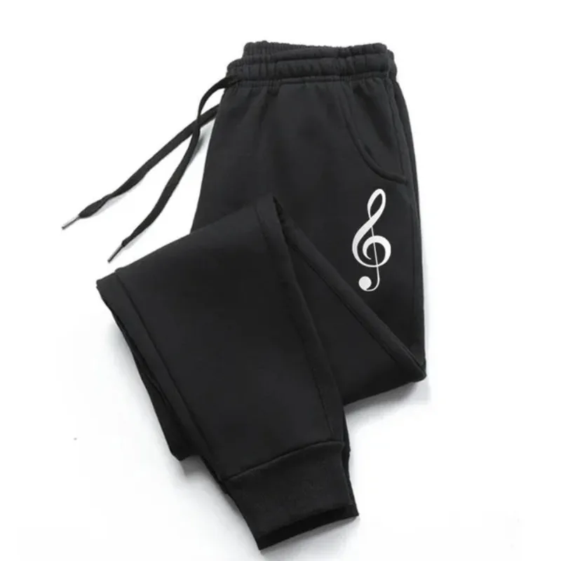 

Music Note Pattern Sweatpants Autumn and Winter New Men's and Women's Casual Pants Sports Jogging Sweatpants Street Pants