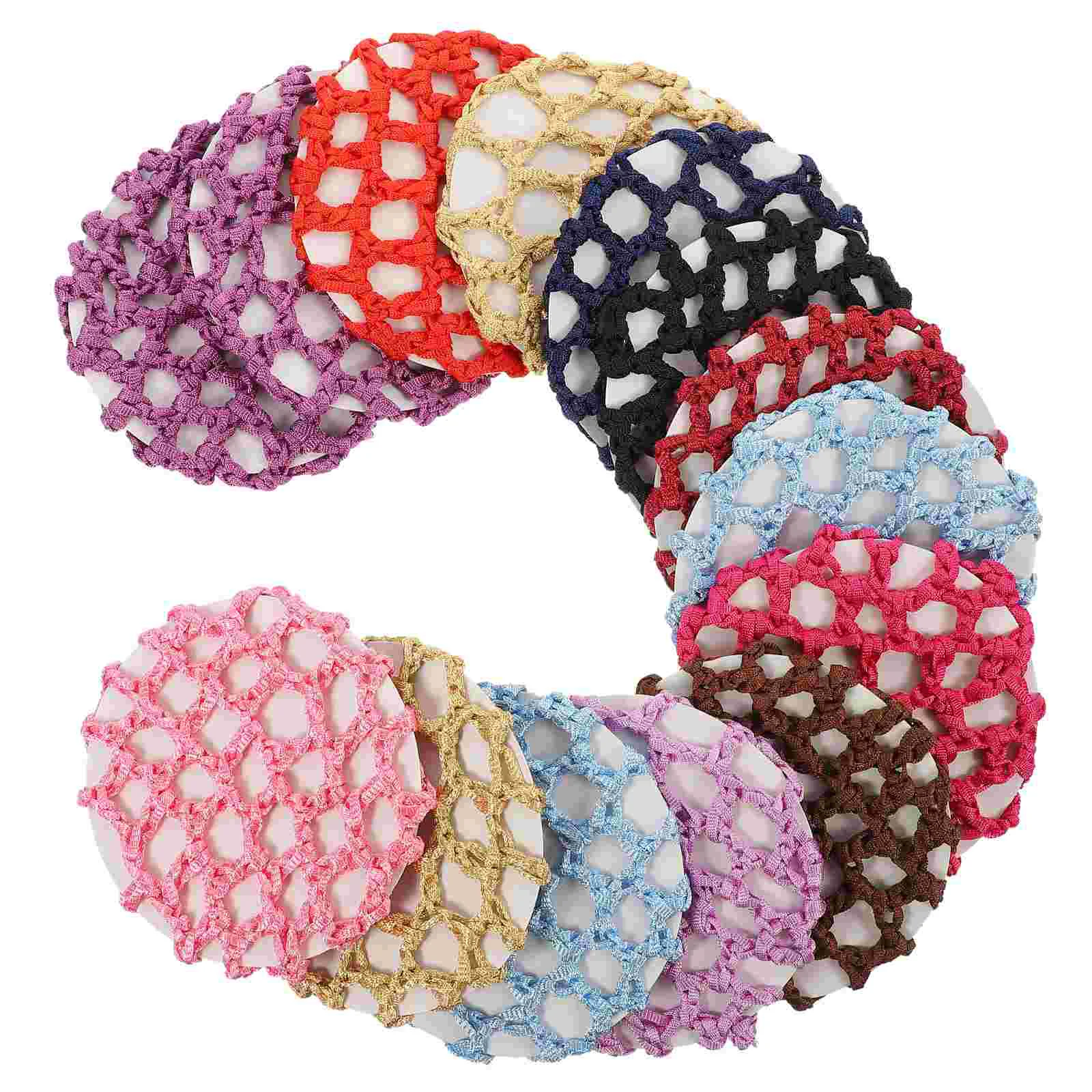 

14 Pcs Hair Invisible Net Bag Profession Hairnet Elastic Girl Accessories Decor Bun Cover Lady Hats Mesh Crochet