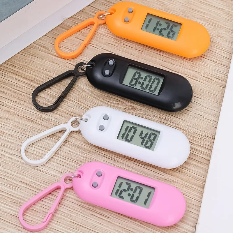 Mini Electronic Watch Keychain Portable Digital Student Keychain Watch Quiet Table Time Display Clock Hanging Electronic Watch