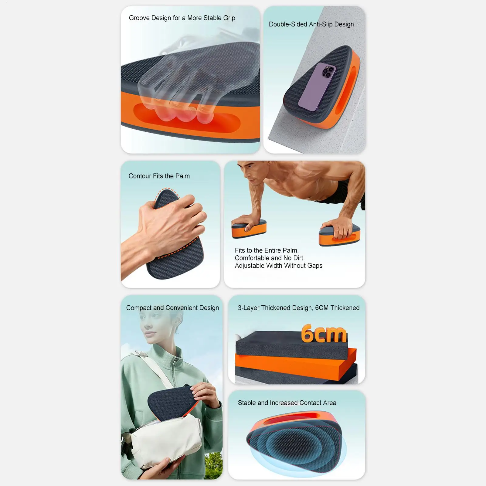 

Ручки для отжиманий с противоскользящими накладками, подставки для отжиманий для мужчин и женщин, для домашнего спортзала, занятий спортом, тренировок в помещении и на улице.