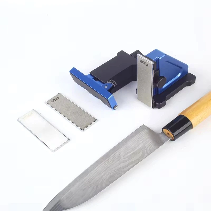 

Aluminum 0-50° Adjustable Knife Sharpener with Sliding Wheels & 3 Diamond Whetstones (400/800/1000 Grit)