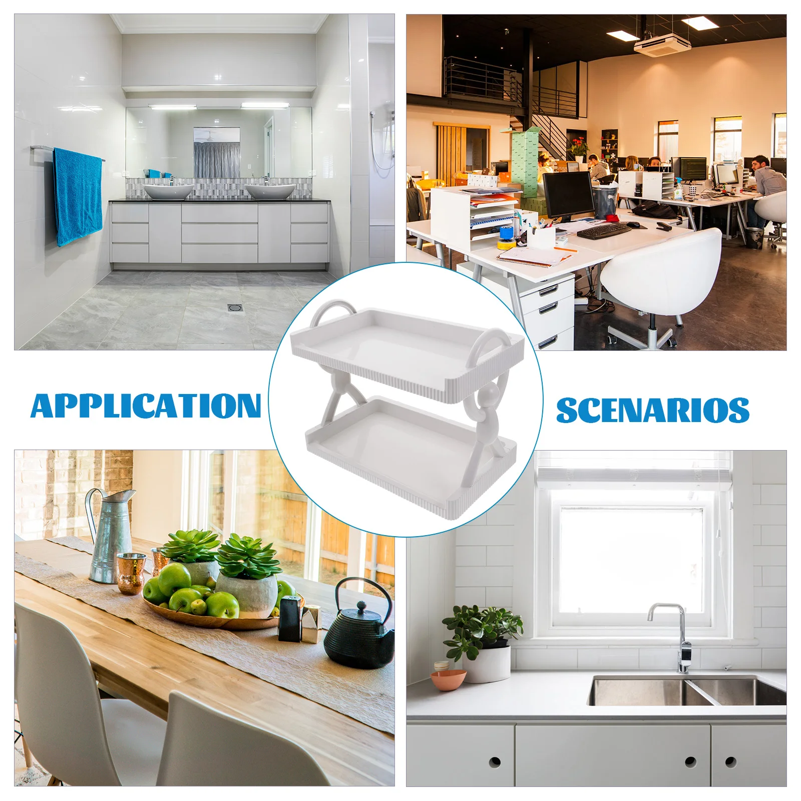 Storage Rack Decorative Stands Shelving Shelf Wall Hanging Office Organization Pp Kitchen Countertop Organizer Mount Bookshelf