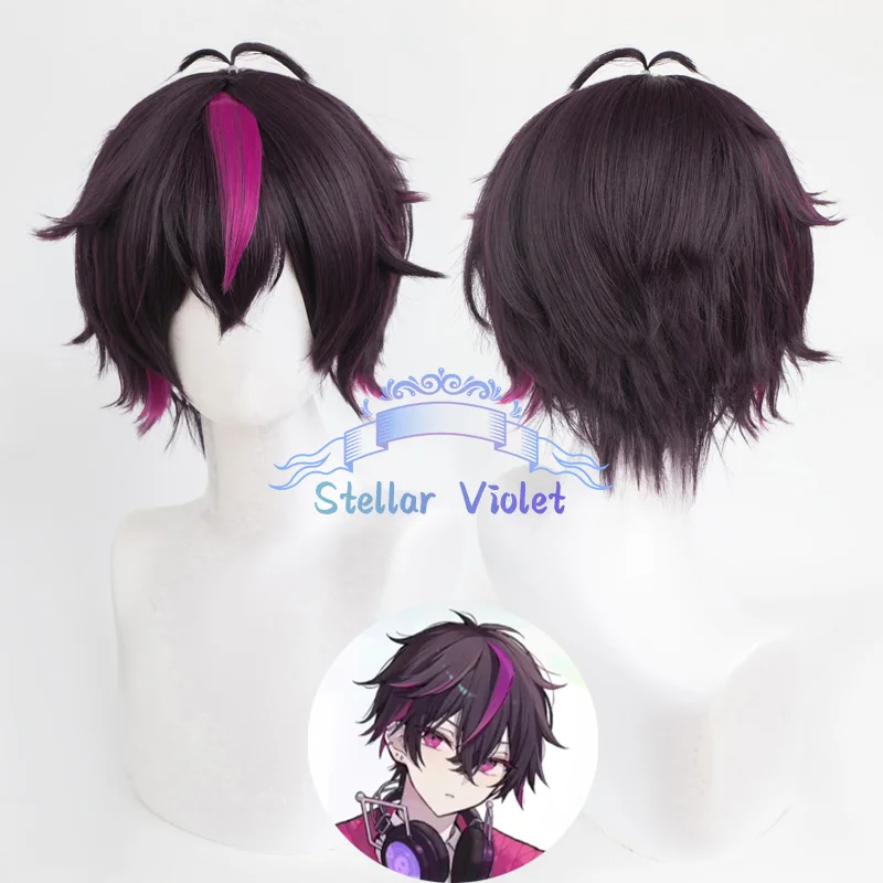 

Аниме Fragaria Memories Kurode Косплей Парик Коричневый Фиолетовый 35 см Короткие термостойкие синтетические волосы Парики для вечеринок в стиле аниме + Кепка для парика