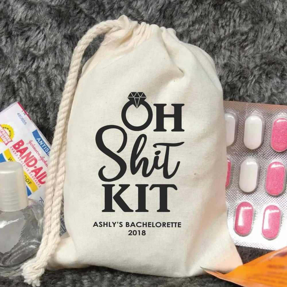 20 pcs Custom Bags-Oh Shit Kit-Bachelorette Party Bags-Bach Party Bags-Custom Bachelorette Hangover Kits-Custom Recovery Kits