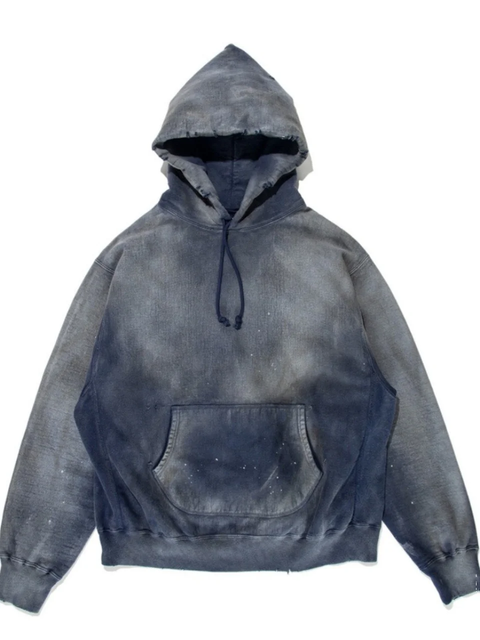 BOWWOW Ageing sweat pant Heavy washed faded damaged distressed hooded sweatshirt sweatpants