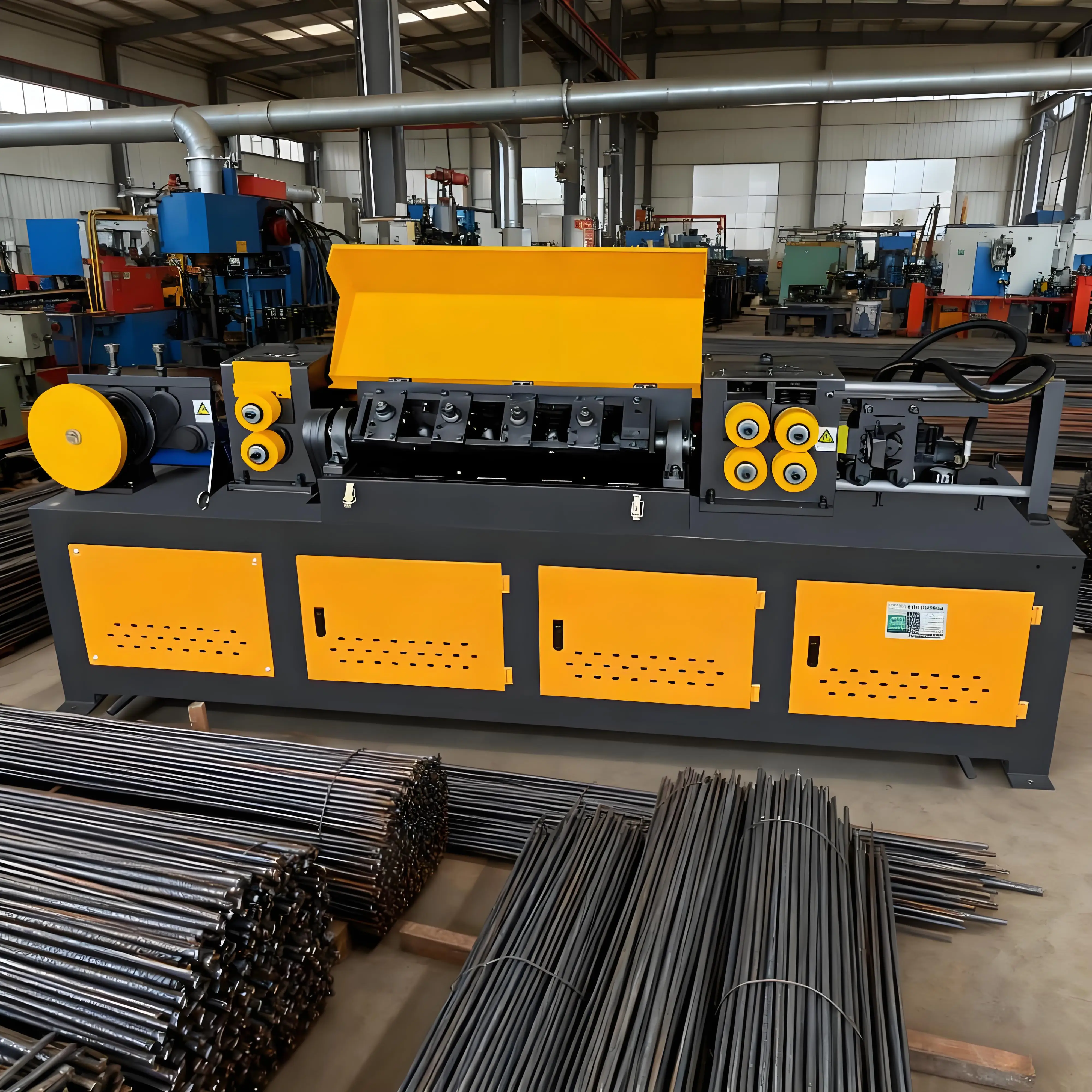 

Автоматический станок для выпрямления и резки арматуры 6-10 мм, электрический станок для выпрямления стальных прутков