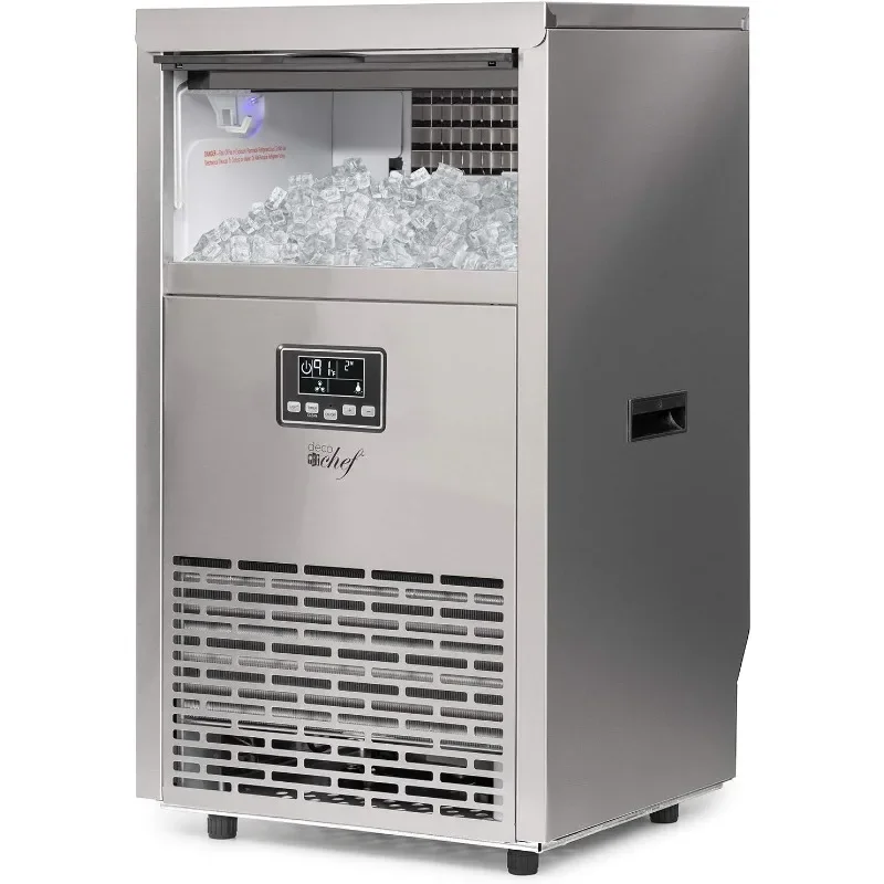 Deco Chef Commercial Ice Maker 99lb Every 24 Hours 33lb Storage Capacity Stainless Steel Great for Hotels, Restaurants, Bars