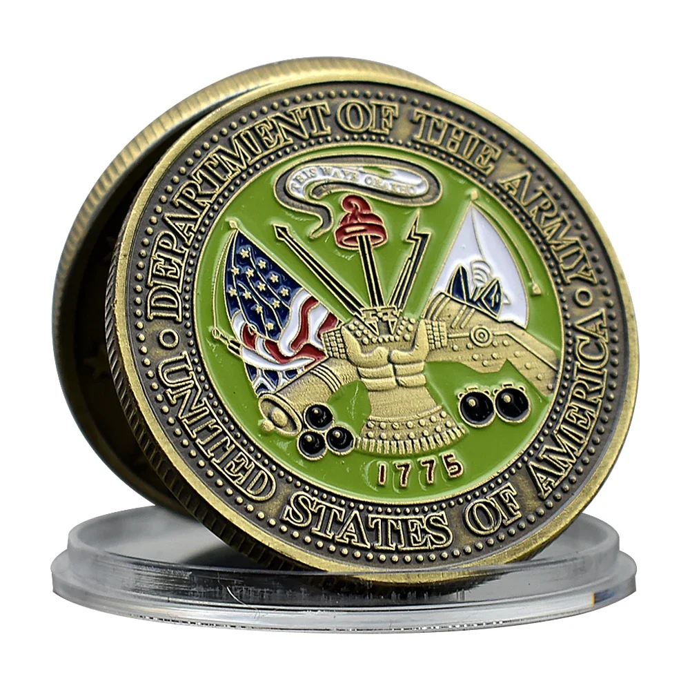 US Army Medic Gold Plated Challenge Coin Saving The Lives of Our Soldiers Metal Medal with Plastic Case Art Craft Souvenir