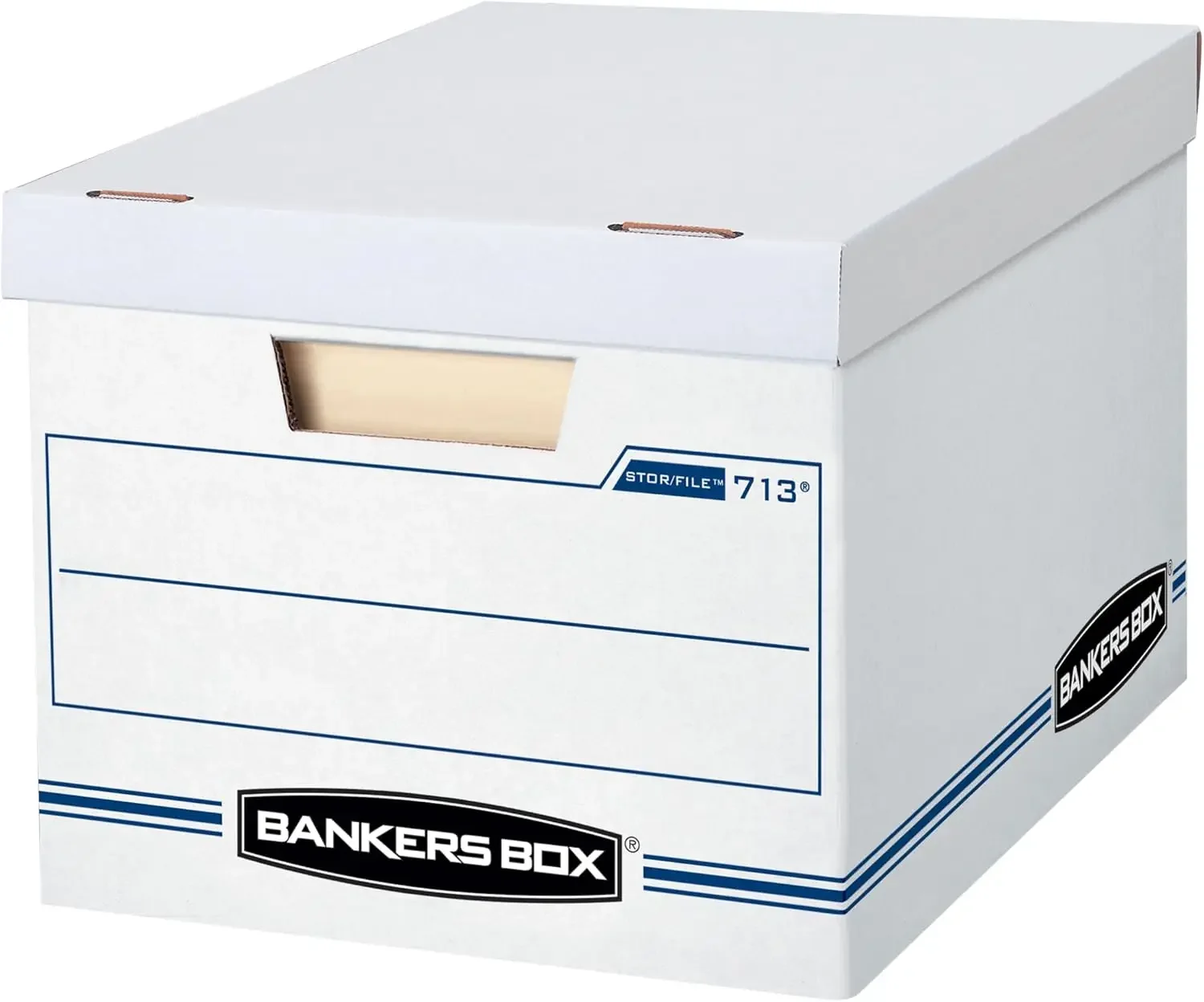 Bankers Box 30 Pack STOR/FILE Basic Duty File Storage Boxes, Standard Assembly, Lift-off Lid, Letter/Legal, White/Blue