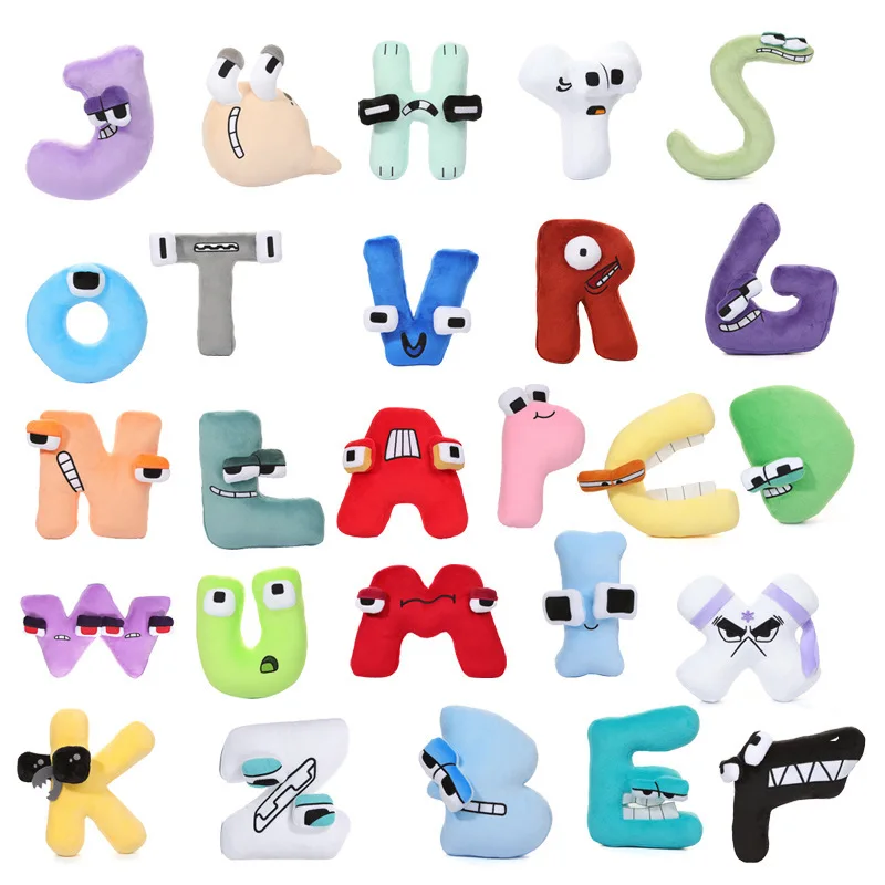 Baby Pillow Hot Selling Letter Plush Pillow Alphabet Lore English Letter Doll Pillow Baby initiation Toy Pillow Children Gift P2