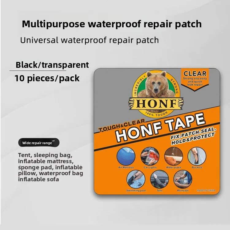 ‌ Parches de reparación de TPU, cinta autoadhesiva impermeable para barco inflable, colchón de aire, tienda, impermeable, botas de agua, sellador de fijación de fugas de piscina