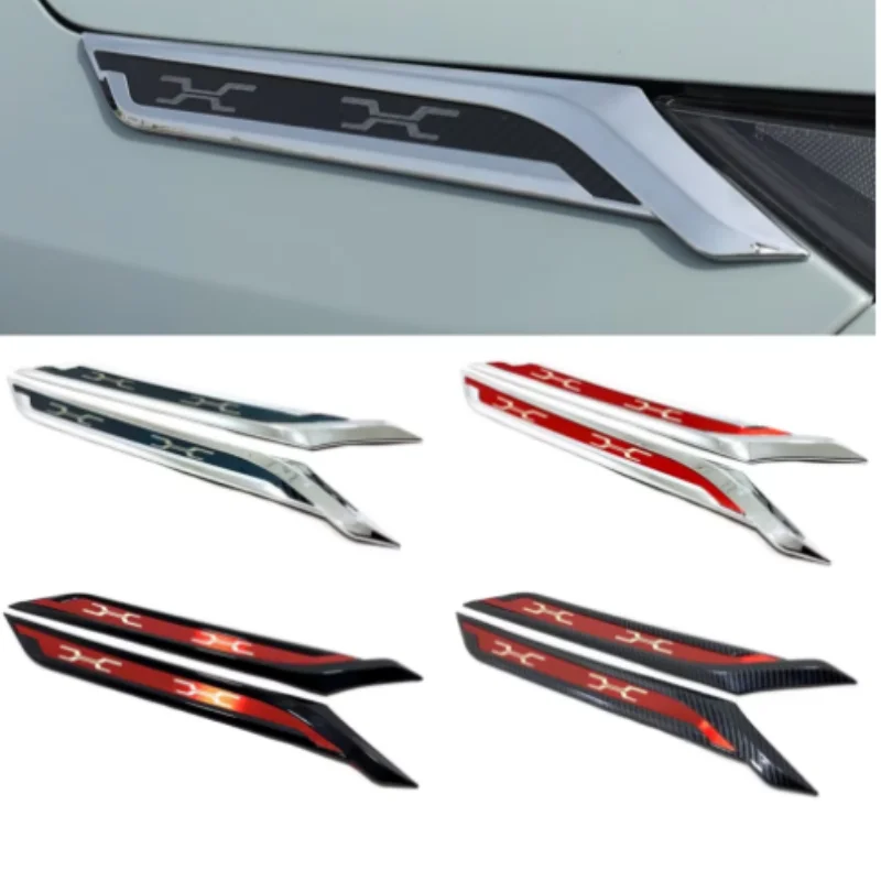 

For Toyota RAV4 2019 2020 2021 2022 2023 Car Styling Sticker Cover Head Front Eyebrow Trim Light Lamp Frame Cover Parts 2PCs