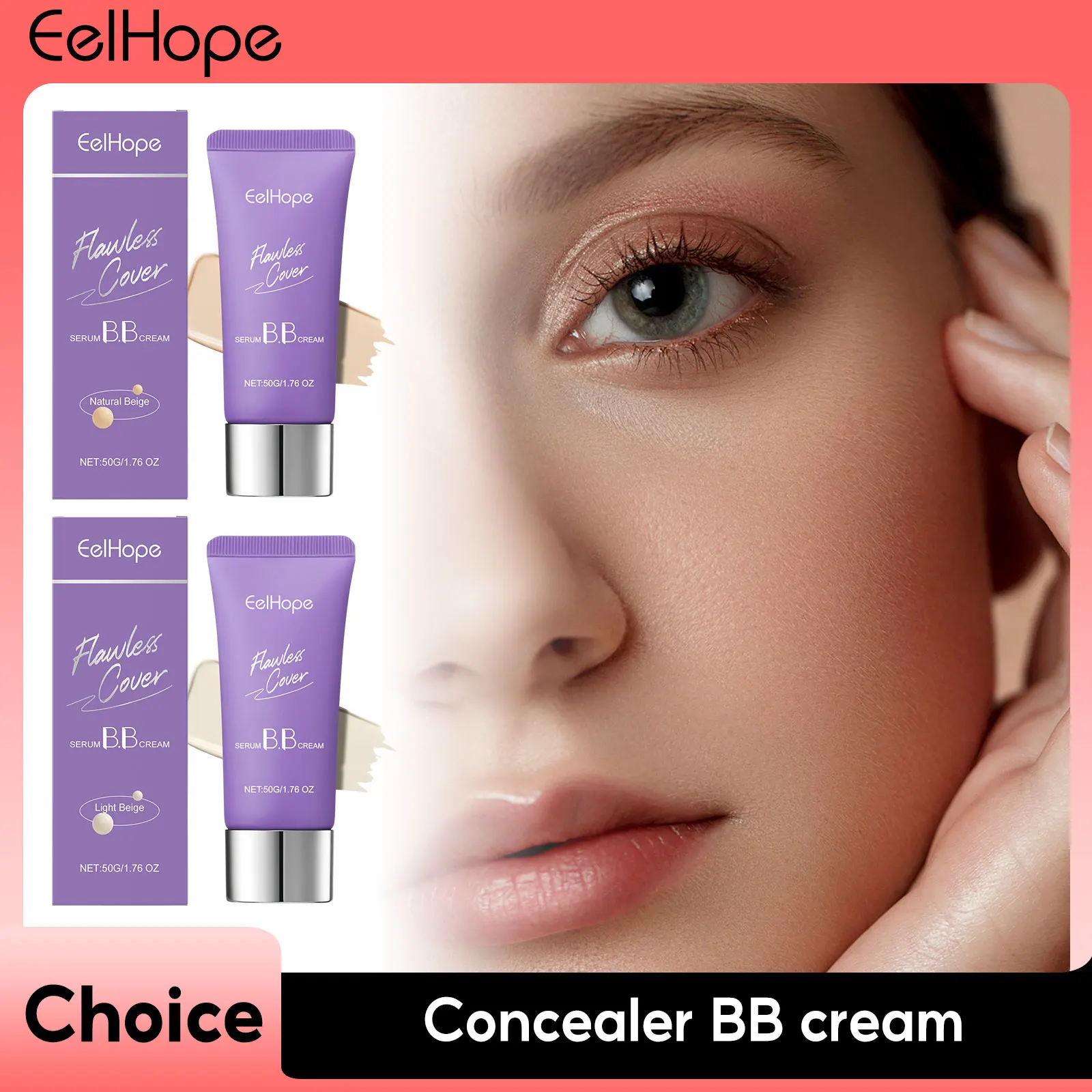 

Facial Concealer BB Cream Moisturizing Brightening Skin High Coverage Waterproof Lasting Base Makeup Liquid Foundation Cosmetics