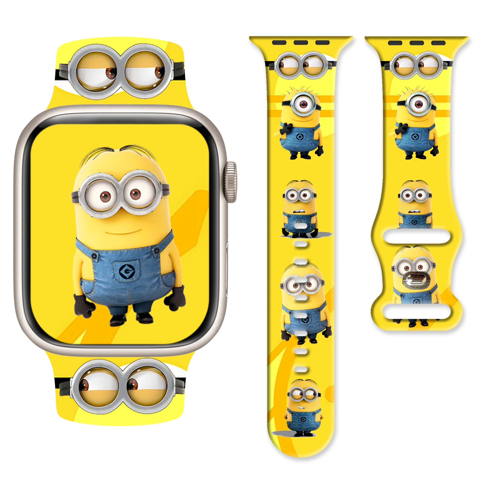 لطيف التوابع المطبوعة حزام لساعة أبل 11 10 9 8 7 SE سيليكون الفرقة استبدال سوار ل iWatch 46 مللي متر 44 مللي متر 42 مللي متر 41 مللي متر 38 مللي متر #1