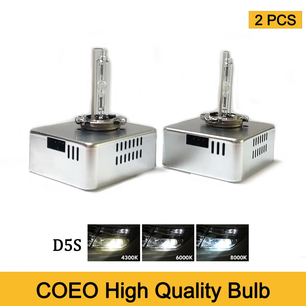 

1 Pair High Bright Xenon D5S Headlight Lamp Genuine 25W 12V 4300K/6000K/8000K HID Bulb Replace
